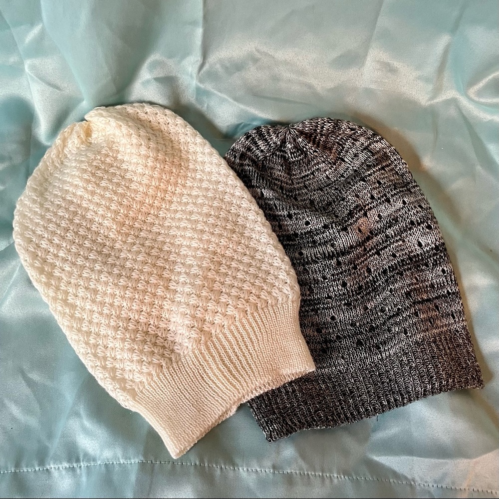 2 knit beanies